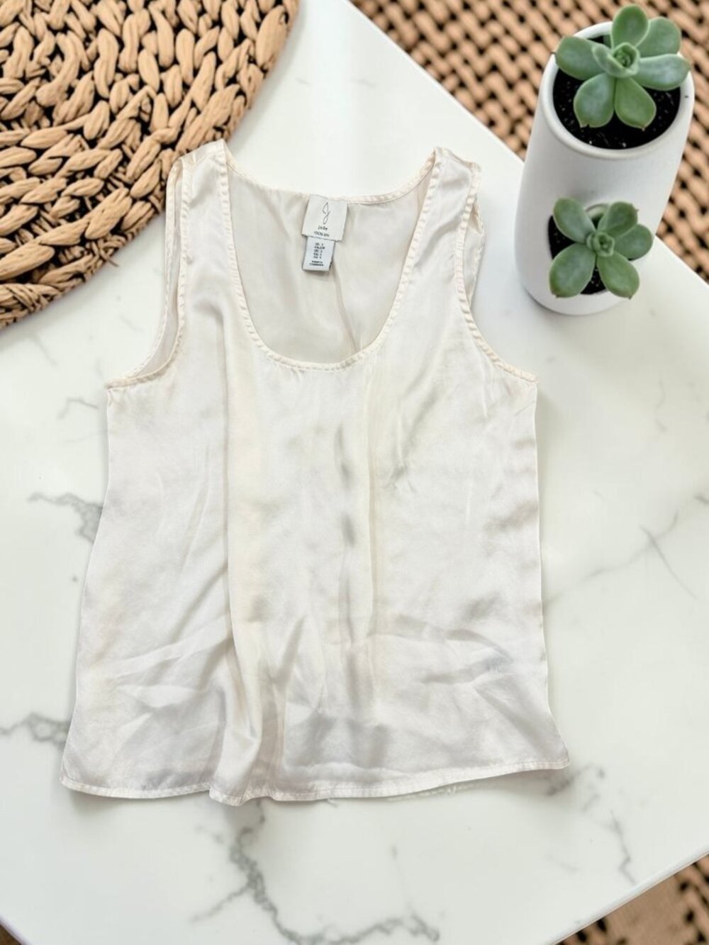 Joie 100% Silk Tank Top Size Small Ivory